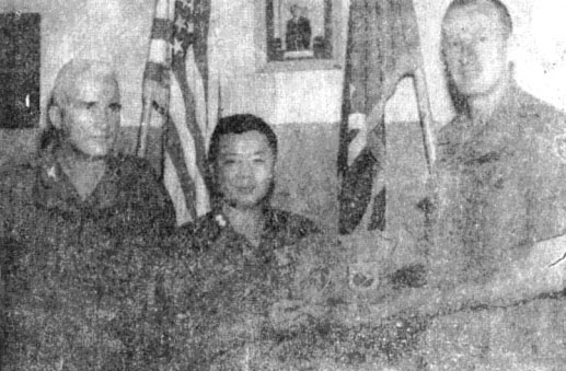 MG Fred Weyand, Lt. Col. Nhuyen Van Nhu, Col. Thomas Turpley