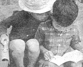 Youngsters reading