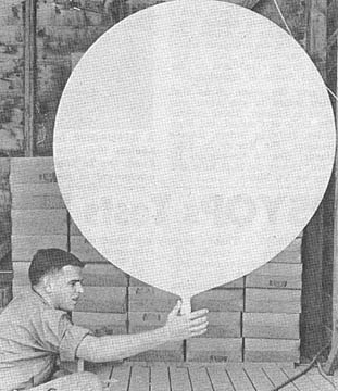 SP4 John Mooney checks balloon