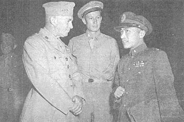 Lt. Col. Weyand, Gen. Allen Turnage, Gen. Peter Fee